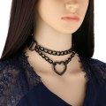 Miniatyrbillede 5 af 10: Gothic Chain Punk Halskæde PINK pink