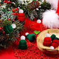 Miniatyrbillede 8 af 10: 20stk Julehatte Dukkehatte SORT Black