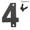 Pikkukuva 1 / 10: 4 tuumaa/10 cm ovitarra Numerokilpi NUMERO 4 NUMERO 4 Number 4
