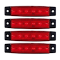 Pikkukuva 1 / 10: 4kpl LED-sivumerkin merkkivalo Varoitustakavalo PUNAINEN 12V Red 12V-12V