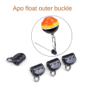 Miniatyrbillede 7 af 10: 20 stk Abo Float Connectors Clear Snap SORT SORT Black