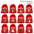 Miniatyrbillede 1 af 10: 5/10 stk julefløjlsposer Candy Snack Gavepose 13X18CM5STK 13x18cm5pcs