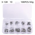 Miniatyrbillede 1 af 10: High-carbon stål fiskekrog Hawksbill Enkelt krog 100 STK 100 STK 100PCS