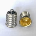 Miniatyrbillede 4 af 10: 10 STK E14 til E12 Lysfatning Lampeholder SØLV silver