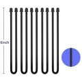 Miniatyrbilde 2 av 9: 10 stk Gummi Twist Slips Silikon Slips SORT 3 TOMMES 3 TOMMERS black 3inch-3inch