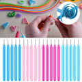 Pikkukuva 7 / 10: Quilling Pen Curling Winder Tool ROSE RED Rose red