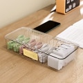 Miniatyrbild 3 av 10: Laddare Sladd Förvaringsbox Datakablar Organizer GRÅ grey