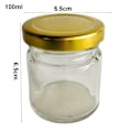 Miniatyrbillede 2 af 10: 2stk syltetøjsglas lufttætte konserves GULD 100ML2STK 2STK Gold 100ml2Pcs-2Pcs