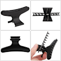 Miniatyrbillede 8 af 10: 12 stk. Butterfly Hårclips Barbershop Positioning Clips SORT Black and White