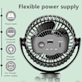 Miniatyrbilde 7 av 8: Blekksprut-viftestativ Vifte SVART 5200MAH 5200MAH