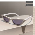 Miniatyrbilde 5 av 10: Cat Eye Solbriller Glitter Solbriller CLEAR PINK CLEAR PINK Clear Pink