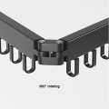 Miniatyrbilde 4 av 10: Sammenleggbar Kleshenger Sammenleggbar Klesstang SORT 1 STANG Black 1 Rod