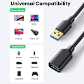 Miniatyrbillede 9 af 10: 2 STK USB Datakabel Forlænger Datakabel GOLD 1M Gold 1M
