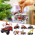 Miniatyrbillede 5 af 9: Julebilvedhæng Små juletræspynt 8 8 8