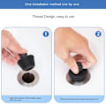 Miniatyrbillede 5 af 10: Silikone Badekar Stopper Badekar Stop SORT SORT black