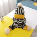 Miniatyrbild 1 av 9: Barnmössa Scarf Set Cover Huva Scarf GUL yellow