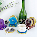 Miniatyrbilde 8 av 10: Epoksyharpiksstøpeformer Coaster-form C C C