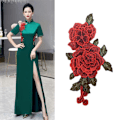 Miniatyrbillede 4 af 5: 10 stykker Rose Broderede Patches Blomster Patches Tøj