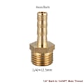 Miniatyrbillede 1 af 6: 4 stk messing slange modhage luft slange fittings 1/4 NPT HANGTråd 1/4 1/4 NPT Male Thread