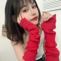 Neulotut käsineet Pitkät Fingerless Gloves PUNAINEN red