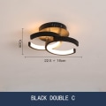 Miniatyrbilde 1 av 10: LED-lampe taklys SVART DOBBEL C DOBBEL C Black Double C-Double C