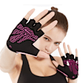 Miniatyrbillede 4 af 10: Halvfingerhandsker Yogahandsker SORT M black M