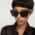 Miniatyrbillede 6 af 10: Kvinder Cat Eye solbriller Oversize skærme SORT Black