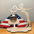 Miniatyrbilde 4 av 6: Bryllupsserviettholder Skjørt Vevsholder Beauty Statue Tissue