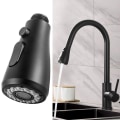 Miniatyrbillede 3 af 10: Træk ud Vandhane Spray Dyse Adapter SORT SORT black