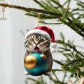 Miniatyrbillede 6 af 10: Julehat Kattevedhæng Kat Juletræspynt 8 8 8