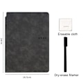 Miniatyrbillede 1 af 10: Whiteboard Notesbog Med Whiteboard Pen slette klud SORT Black