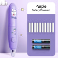 Miniatyrbillede 1 af 10: Elektrisk Viskelæder Automatisk Blyant Viskelæder LILLA BATTERI DREVET Purple Battery Powered-Battery Powered