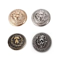 Miniatyrbild 1 av 3: Lion Button Retro Button Metallknappar