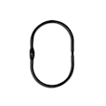 Miniatyrbilde 1 av 10: 8 Stk Dusjgardinkroker Dusjringer SORT SORT black