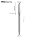 Miniatyrbilde 1 av 10: Tappbor Skaft Tappborkroner M4X0.7RETT RETT M4X0.7straight