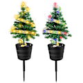 Miniatyrbillede 5 af 9: Solar Juletræ Jul LED Lys Træ FARVE LYS FARVE COLOR LIGHT