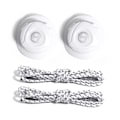 Miniatyrbillede 1 af 10: Automatisk Buckle Rope No Tie Shoe Snørebånd HVID SORT PRIKKER HVID White black dots