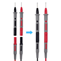 Miniatyrbillede 2 af 5: Elektrisk multimeter-probe Udskiftelige probeklemme-testledninger
