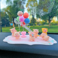 Miniatyrbild 9 av 10: 6st bilprydnader Piggy Center Console Dekoration Bil