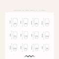 Miniatyrbillede 2 af 10: 24 stk Fake Nails Short French JP2425 JP2425 JP2425