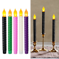 Miniatyrbillede 4 af 8: 6STK Elektroniske stearinlys LED SORT 6STK 6STK Black 6Pcs-6Pcs