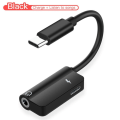 Miniatyrbilde 1 av 10: 3 stk lydladeadapter USB Type-C til 3,5 mm jack SVART 3 STK black 3pcs-3pcs