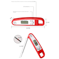 Miniatyrbillede 2 af 10: Øjeblikkelig aflæsning Digital kødtermometer Kødtermometer RØD red white
