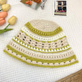 Pikkukuva 1 / 10: Knitted Bucket Hat Striped Fisherman Hat BEIGE BEIGE