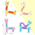 Miniatyrbillede 3 af 10: 3 STK Giraffe Pop-rør Dyre-suger-legetøj DINOSAUR-B DINOSAUR-B Dinosaur-B