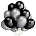 Miniatyrbilde 1 av 10: 30stk Latex Ballong Oppblåsbar Dekor Ballong SORT SLIVER SORT Black Sliver