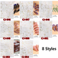 Miniatyrbillede 2 af 10: Nail Stickers 3D Bronzing Flowers CJ-049 CJ-049
