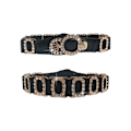 Miniatyrbillede 1 af 9: Bling Bling Diamond bælte Rhinestone spænde linning SORT black