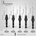 Miniatyrbilde 2 av 4: 9 STK Countersink Drill Bit Set Koniske Drill Bits Counter