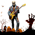 Pikkukuva 9 / 10: Roll Skeleton Band Figurines Skull Crafts C C C